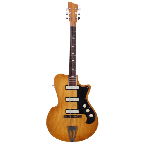 472 - Late 1950s Musima thin line solid body electric guitar; Body: ultra thin (less than 1