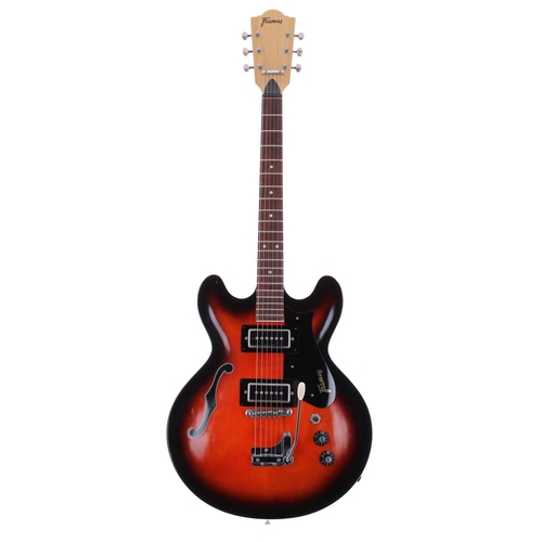 478 - 1970s Framus Atlantik electric guitar, made in Germany; Body: rose burst finish, minor marks; Neck: ... 