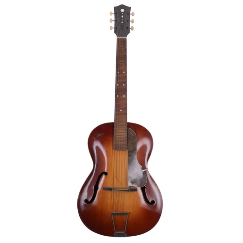 480a - 1950s Hofner Congress acoustic archtop guitar; Body: brunette finish, generally good for age with mi... 