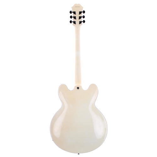 480d - 2006 Epiphone Dot Studio semi hollow body electric guitar; Body: white, minor dings, minor discolora... 