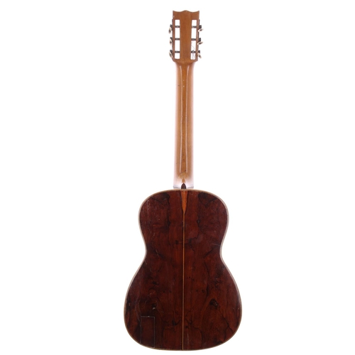 488 - Early shortscale Spanish guitar probably by Salvador Ibanez; Back and sides: Brazilian rosewood, res... 