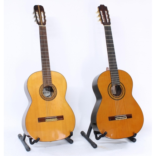 499J - Two classical guitars to include an Admira Artista classical guitar, made in Spain, gig bag and a Ki... 