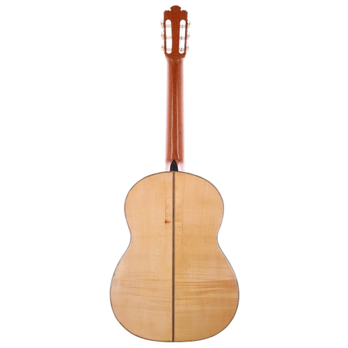 499N - 1983 J. Lawrence Young classical guitar; Back and sides: natural maple; Top: natural spruce with cru... 