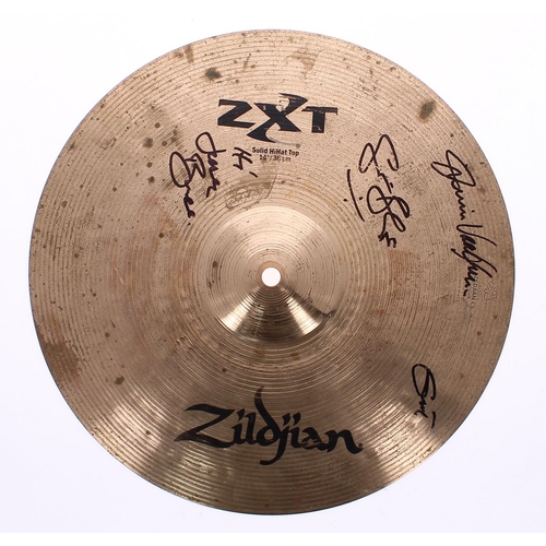 574 - Cream - autographed Zildjian cymbal signed by Eric Clapton, Jack Bruce and Ginger Baker... 