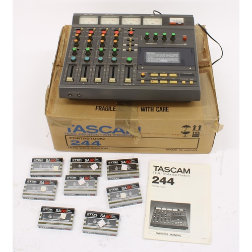 1281 - 1982 Teac Tascam 244 Portastudio, boxed with manual and a selection of unused TDK AR60 premium casse... 