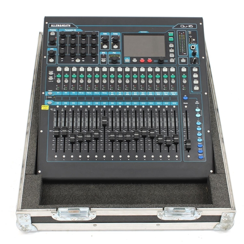 1287 - Allen & Heath QU-16 studio mixer and interface, within a fitted heavy duty flight case... 