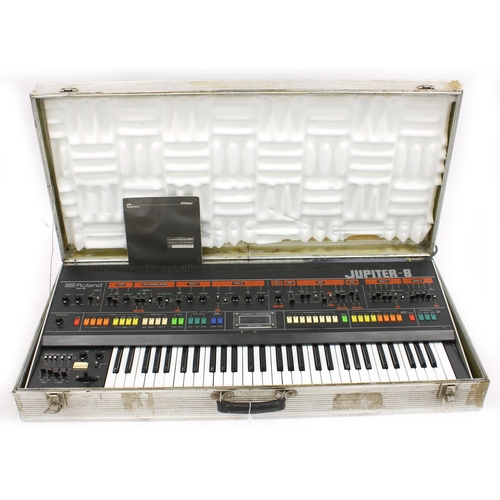 1301 - 1983 Roland Jupiter 8 JP-8 synthesizer keyboard, made in Japan, with original manual and within orig... 