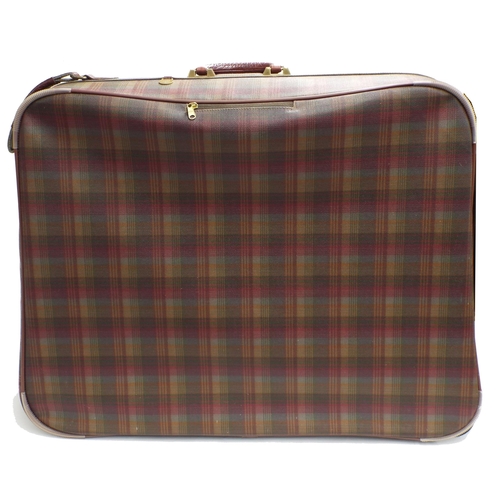 87 - Mulberry - tartan Scotch grain wheeled leather suitcase, 31