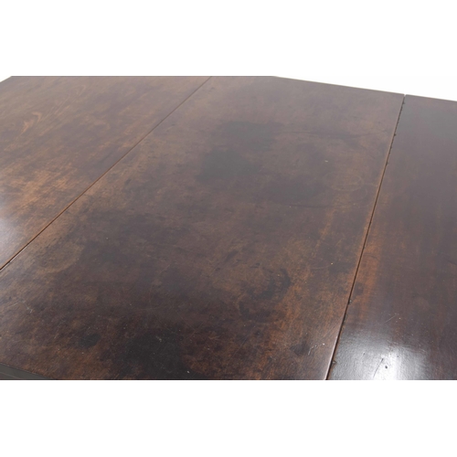 346 - Georgian mahogany drop leaf dining table, raised on chamfered square legs, 60