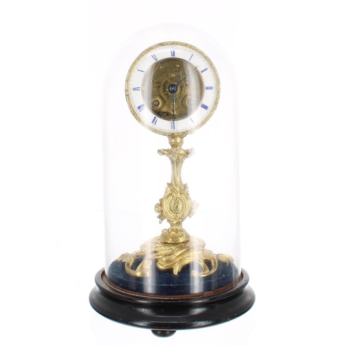 1313 - French ormolu two train pillar clock, the 3.5