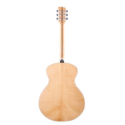 76 - 2013 Cas Davey Custom Modified OM acoustic guitar, made in Britain; Back and sides: flame maple, lig... 