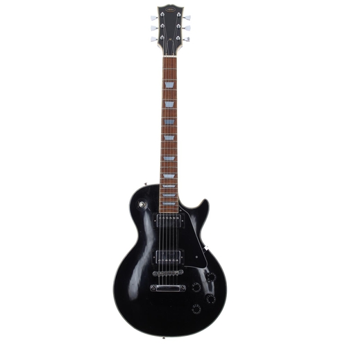 80 - Recently restored 1970s Japanese LP type electric guitar; Body: black finish, surface wear and vario... 