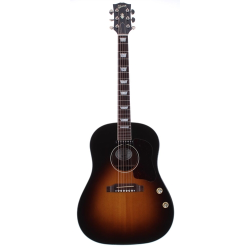 321 - 2008 Gibson J-160E acoustic guitar, made in USA, ser. no. 0xxxxx8; Back and sides: brown finish maho... 