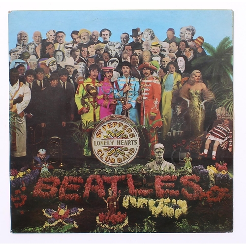 547 - The Beatles - Sgt Pepper's Lonely Hearts Club Band vinyl record, mono PMC7027, wide spine cover, pin... 