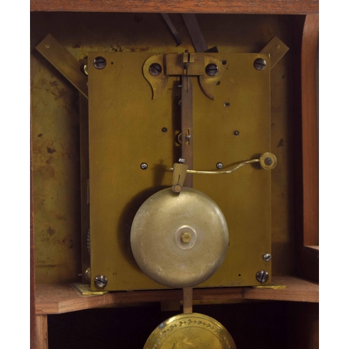 1514 - English mahogany double fusee bracket clock, the silvered dial signed Jos Fackler, Clerkenwell Londo... 