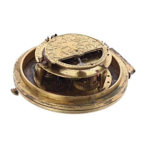 1308 - Good and unusual French ormolu small mantel clock timepiece, the movement signed Papillon, Abbeville... 