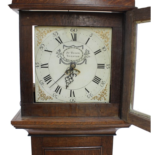 1827 - Oak thirty hour longcase clock, the 11