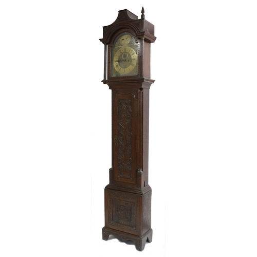 1836 - Oak eight day longcase clock, the 12