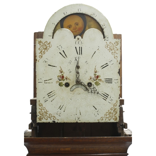 1843 - Oak and mahogany eight day longcase clock, the 12