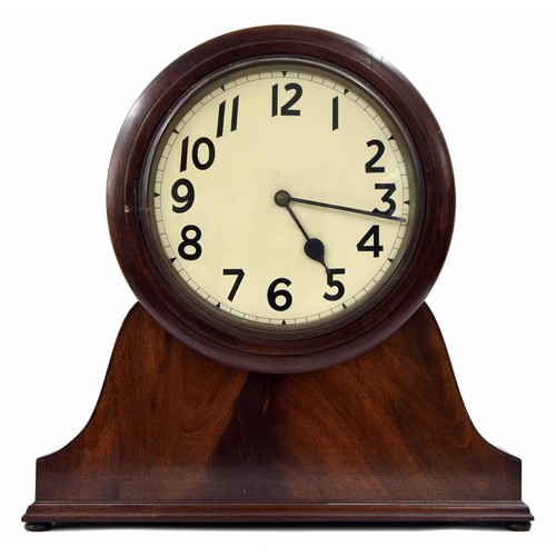 1521 - Large mahogany single fusee double dial public clock, the 12