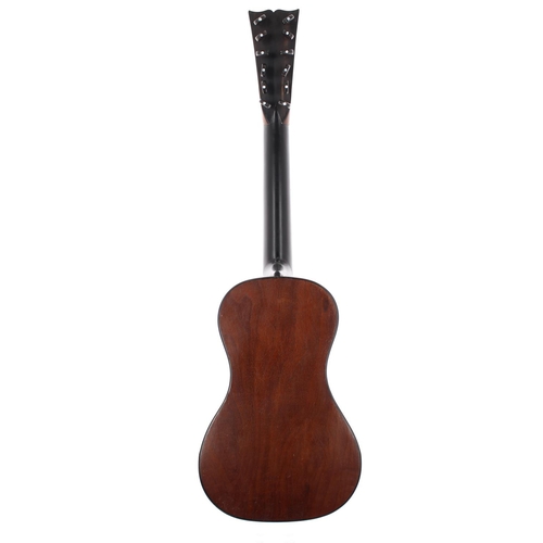 1307 - French or Spanish twelve string guitar, circa 1800; Back and sides: mahogany; Top: fine grain spruce... 