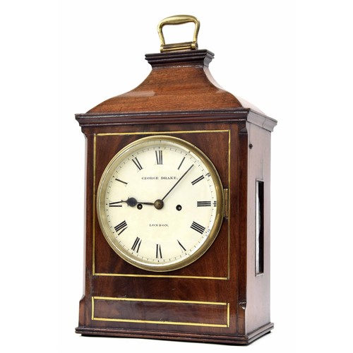 1534 - Mahogany double fusee bracket clock, the 7