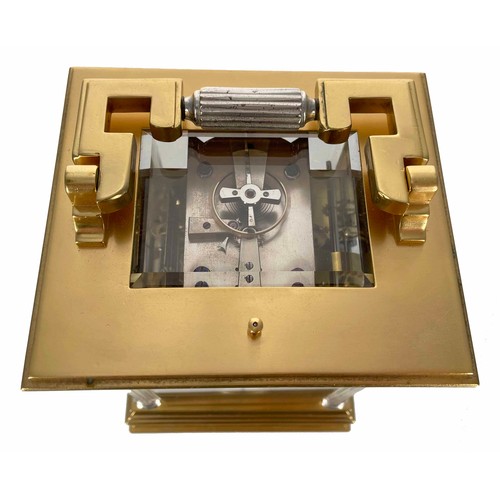 1243 - Fine French Giant Grande Sonnerie repeater carriage clock with alarm, the movement striking the hour... 