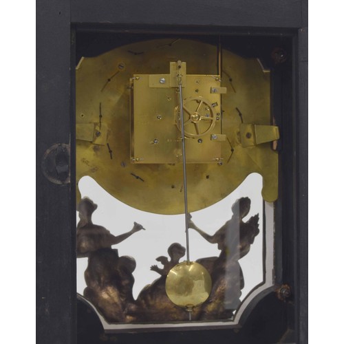 1325 - Good French Boulle and brass mounted two train bracket clock, the Japy Fils movement back plate sign... 