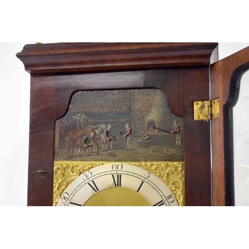 1331 - Interesting English mahogany automata double fusee original verge bracket clock, the 7