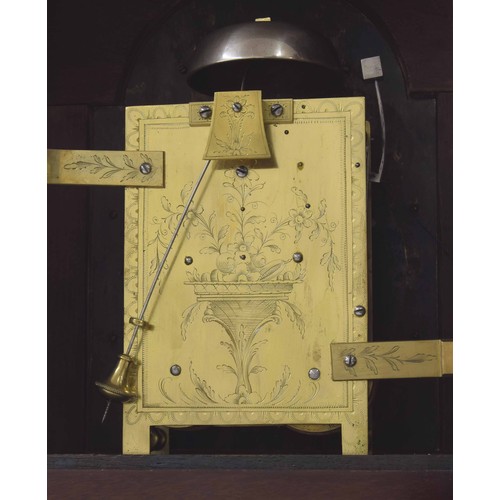 1333 - English mahogany double fusee verge bracket clock, the 6.5