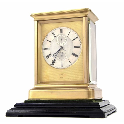 1339 - Exceptional gilt-brass giant mantel chronometer of exhibition quality with Kullberg's flat rim balan... 