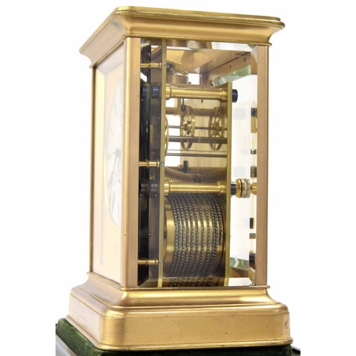 1339 - Exceptional gilt-brass giant mantel chronometer of exhibition quality with Kullberg's flat rim balan... 