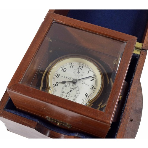 1349 - Good German two day marine chronometer, the 3.5