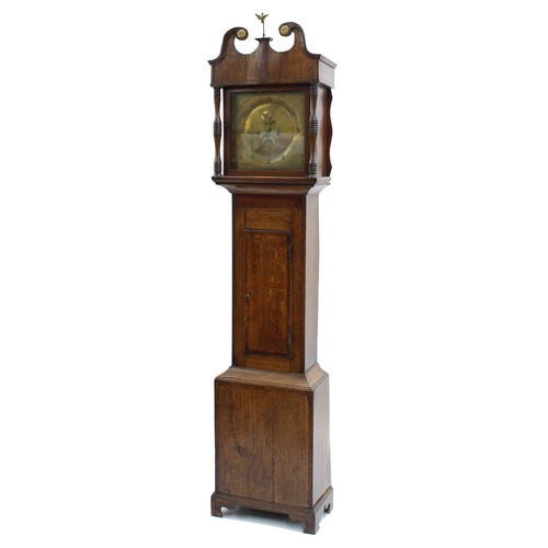 1845 - Oak eight day longcase clock, the 12