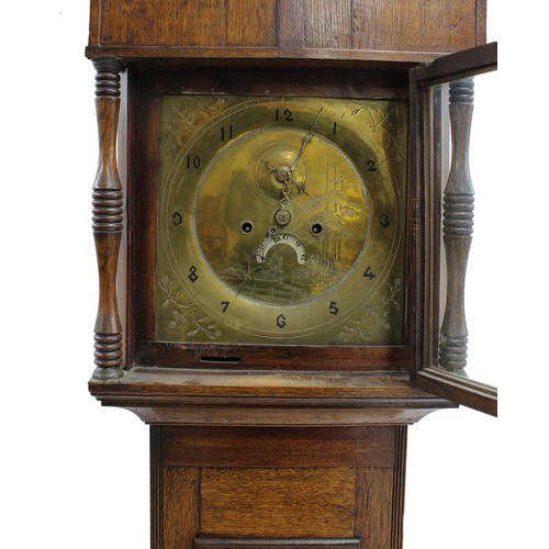 1845 - Oak eight day longcase clock, the 12