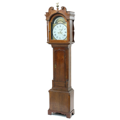 1850 - Oak eight day longcase clock, the 14