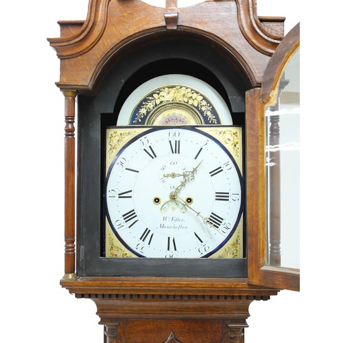 1850 - Oak eight day longcase clock, the 14