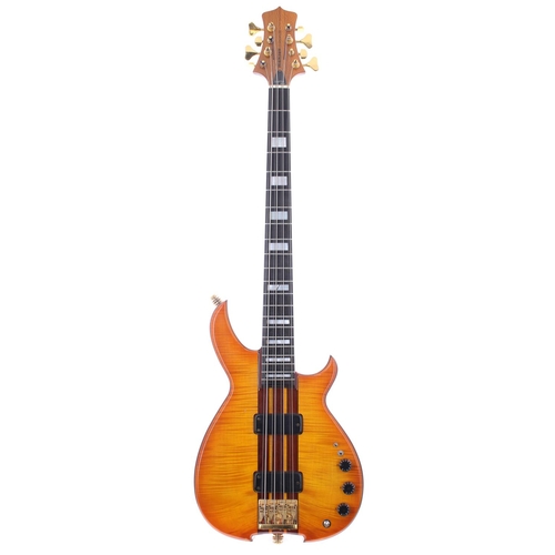 100 - 1983 Manson Custom 8 eight string bass guitar, made in England; Body: laminated exotic hardwood body... 