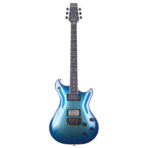 102 - 1985 Westone Prestige 227 electric guitar, made in Japan, ser. no. 5xxxxx6; Body: metallic blue burs... 