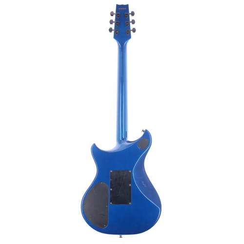 102 - 1985 Westone Prestige 227 electric guitar, made in Japan, ser. no. 5xxxxx6; Body: metallic blue burs... 