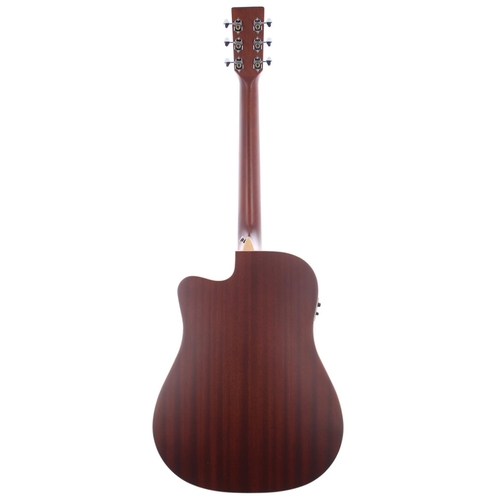 113 - JHS Vintage VEC501M electro-acoustic guitar; Back and sides: laminated mahogany; Top: natural spruce... 