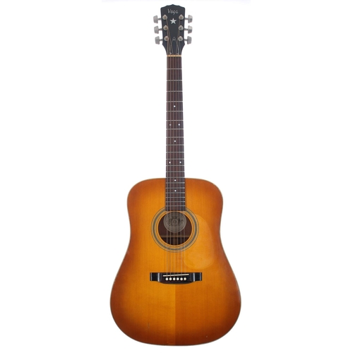 114 - Vega C.F. Martin licensed acoustic guitar, made in The Netherlands; Back and sides: mahogany, surfac... 