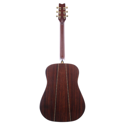 118 - Washburn D-28S/N acoustic guitar; Back and sides: rosewood, a few minor dings and surface scratches;... 