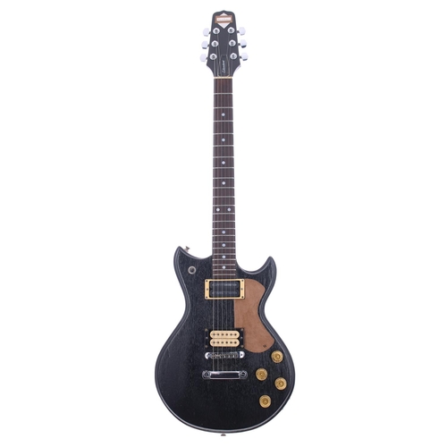 121 - Modified 1980s Westbury Standard electric guitar; Body: satin black refinish; Neck: black refinish, ... 