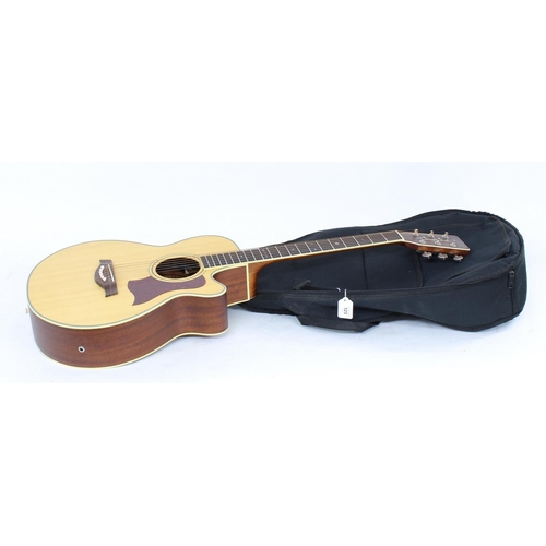 123 - Tanglewood TW45NS electro-acoustic guitar; Back and sides: laminated mahogany; Top: natural spruce; ... 