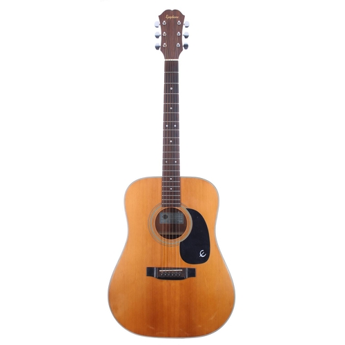 71 - 1970s Epiphone FR100 acoustic guitar, made in Japan; Back and sides: mahogany; Top: natural spruce, ... 