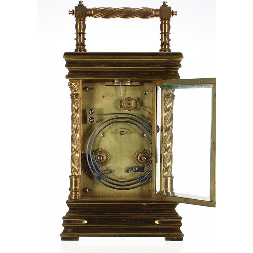 1246 - Repeater carriage clock striking on a gong, the 2.25