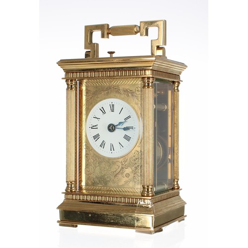 1247 - Charles Frodsham repeater carriage clock striking on a bell, the movement with eleven jewels, no. 00... 