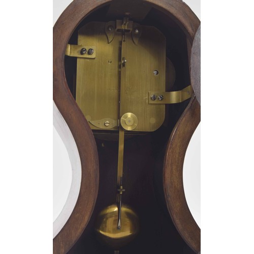 1538 - Mahogany single fusee balloon mantel clock, the 6