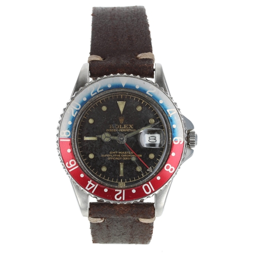 70 - Rolex Oyster Perpetual GMT-Master stainless steel gentleman's wristwatch with the pointed crown guar... 